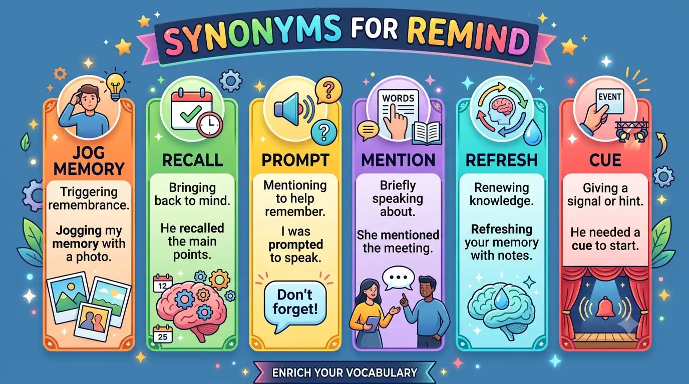 synonyms for remind