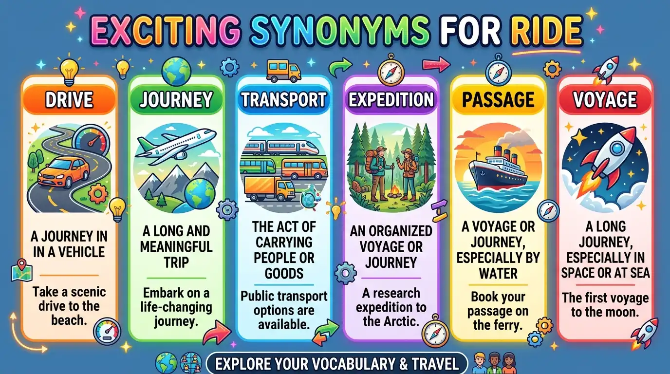 synonyms for ride