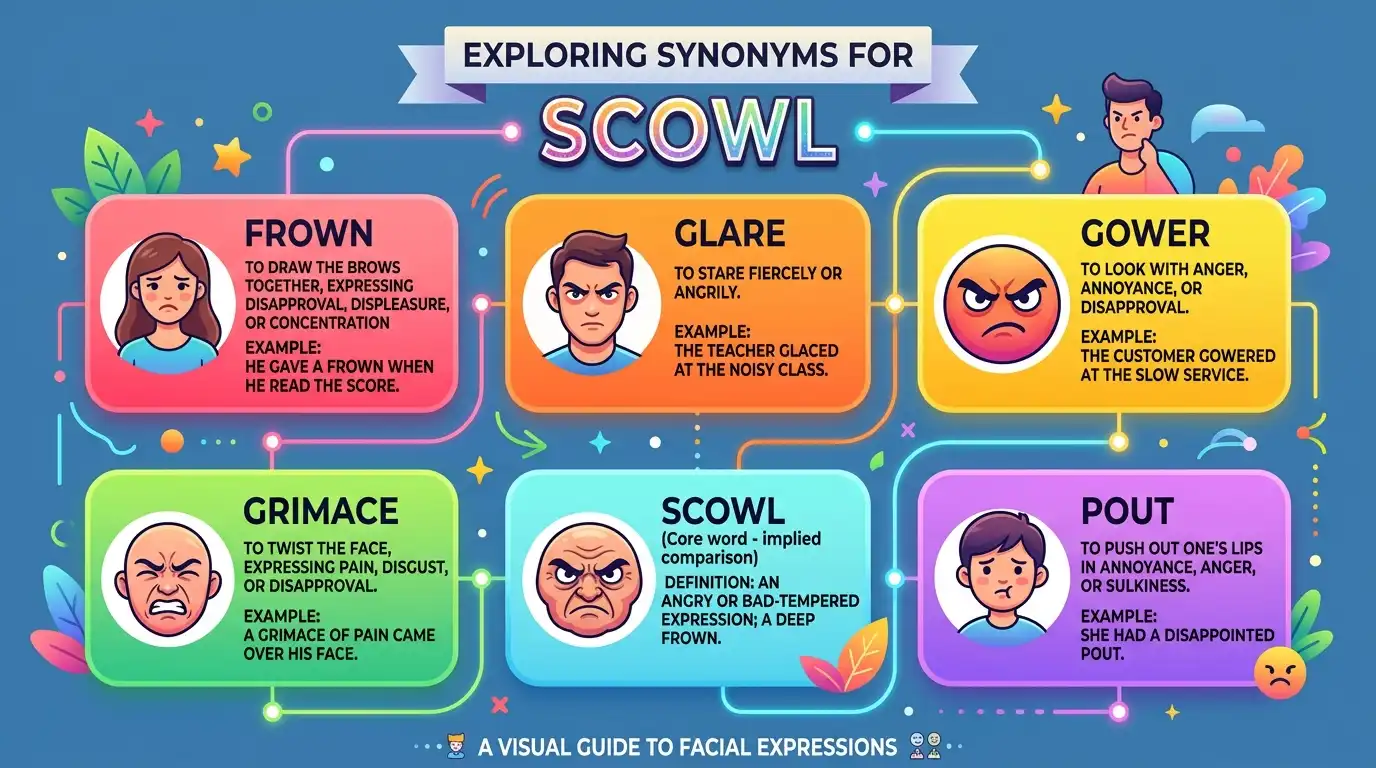synonyms for scowl