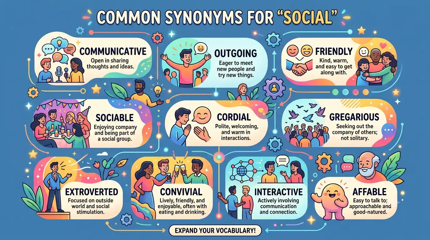 synonyms for social