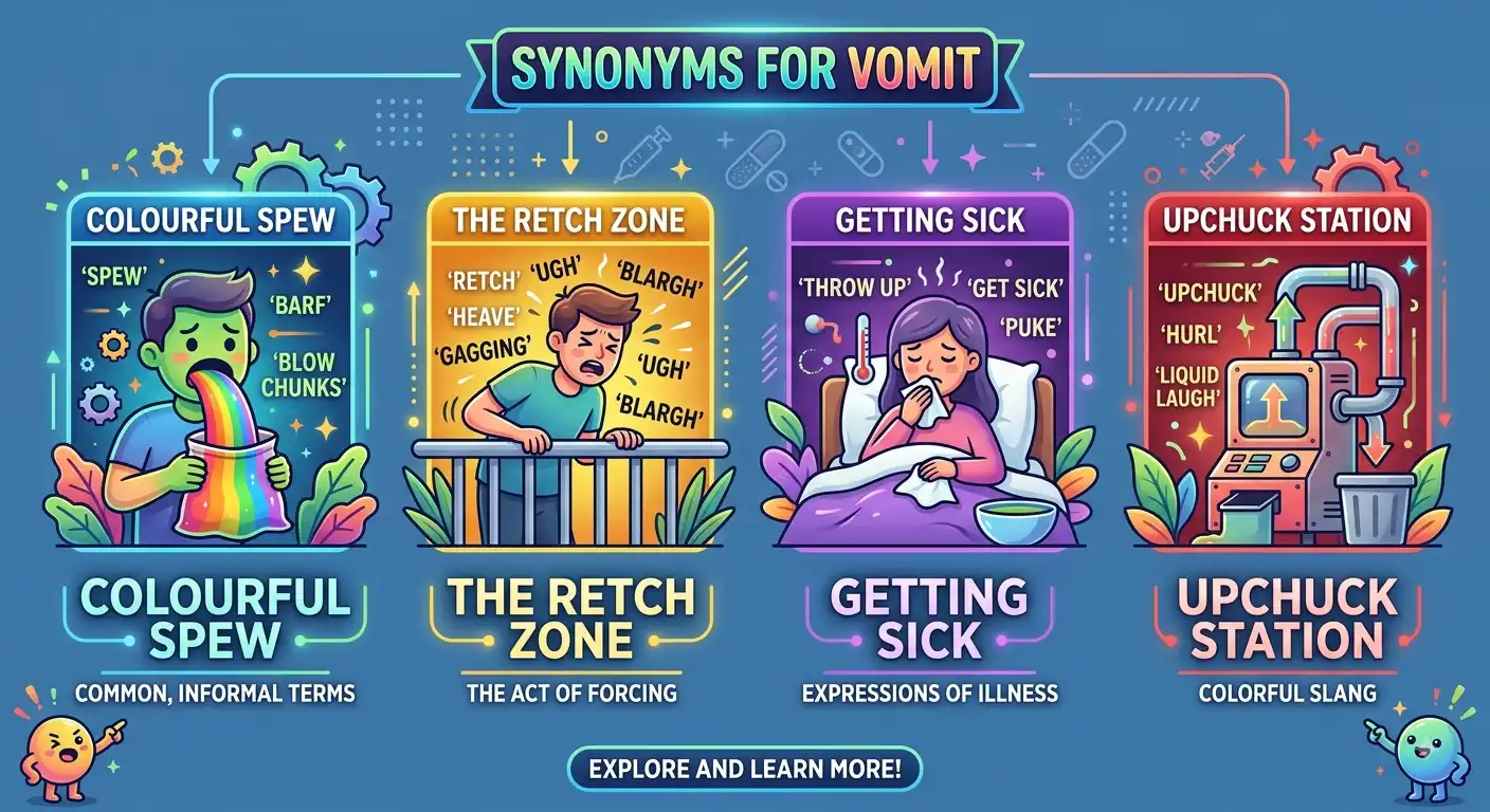 synonyms for vomit