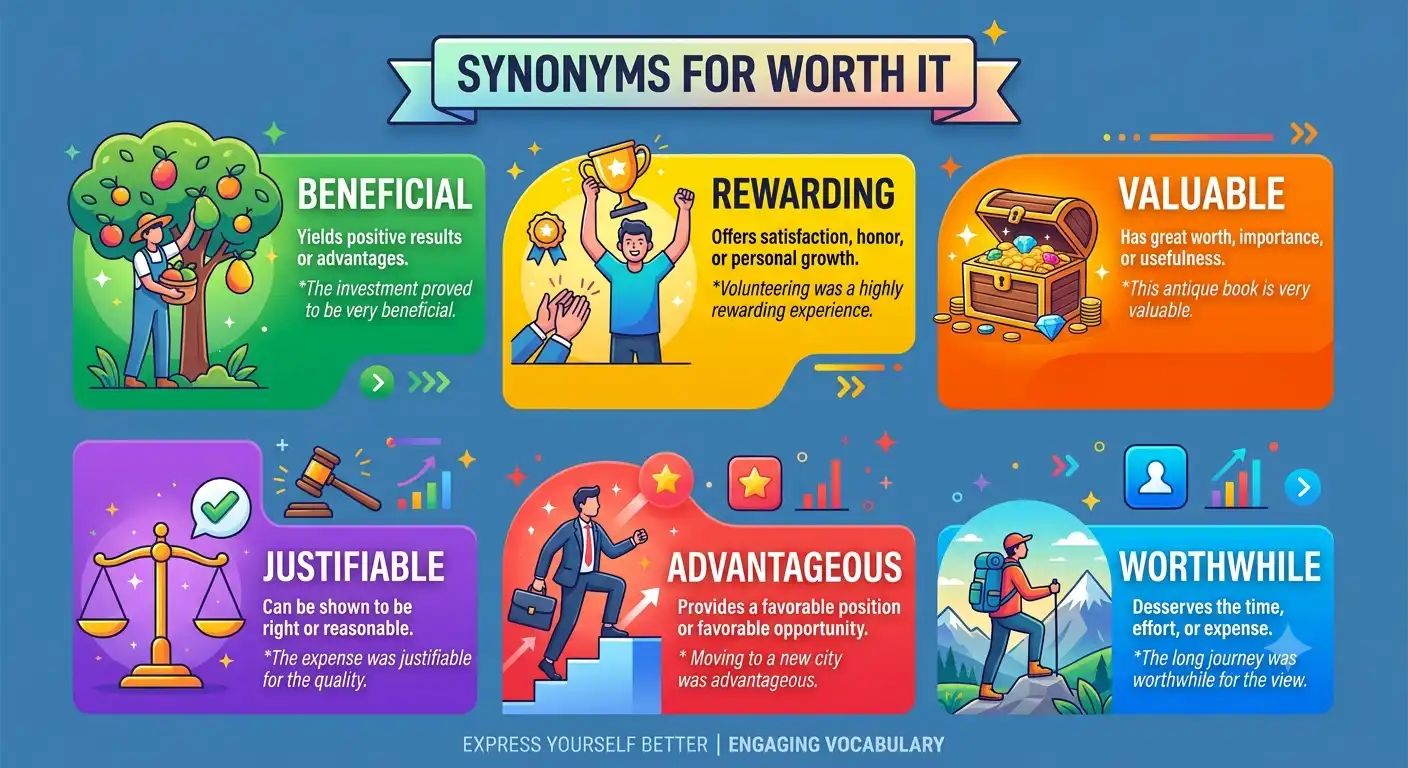 synonyms for worth it