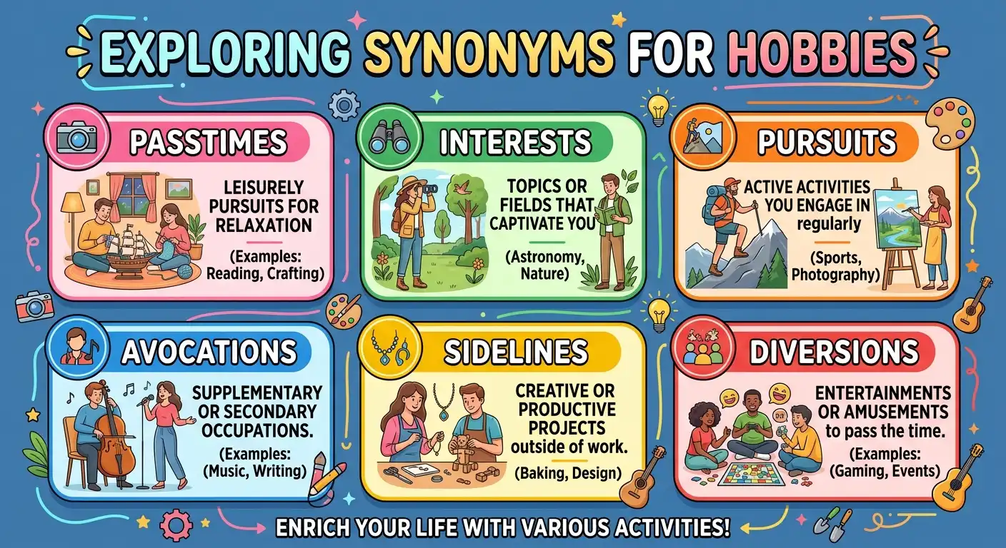 synonyms for hobbies