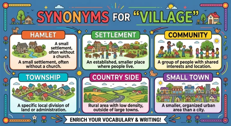synonyms for village