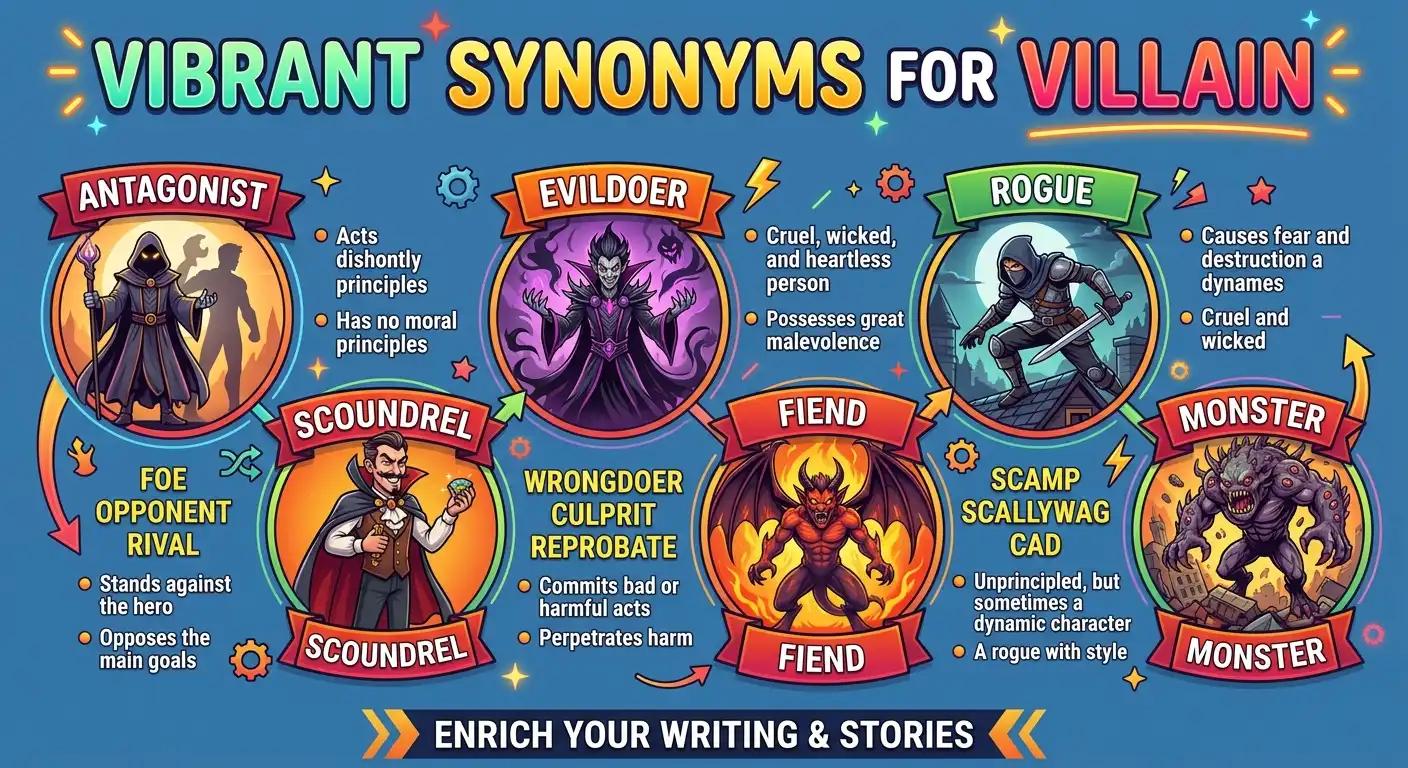 synonyms for villain