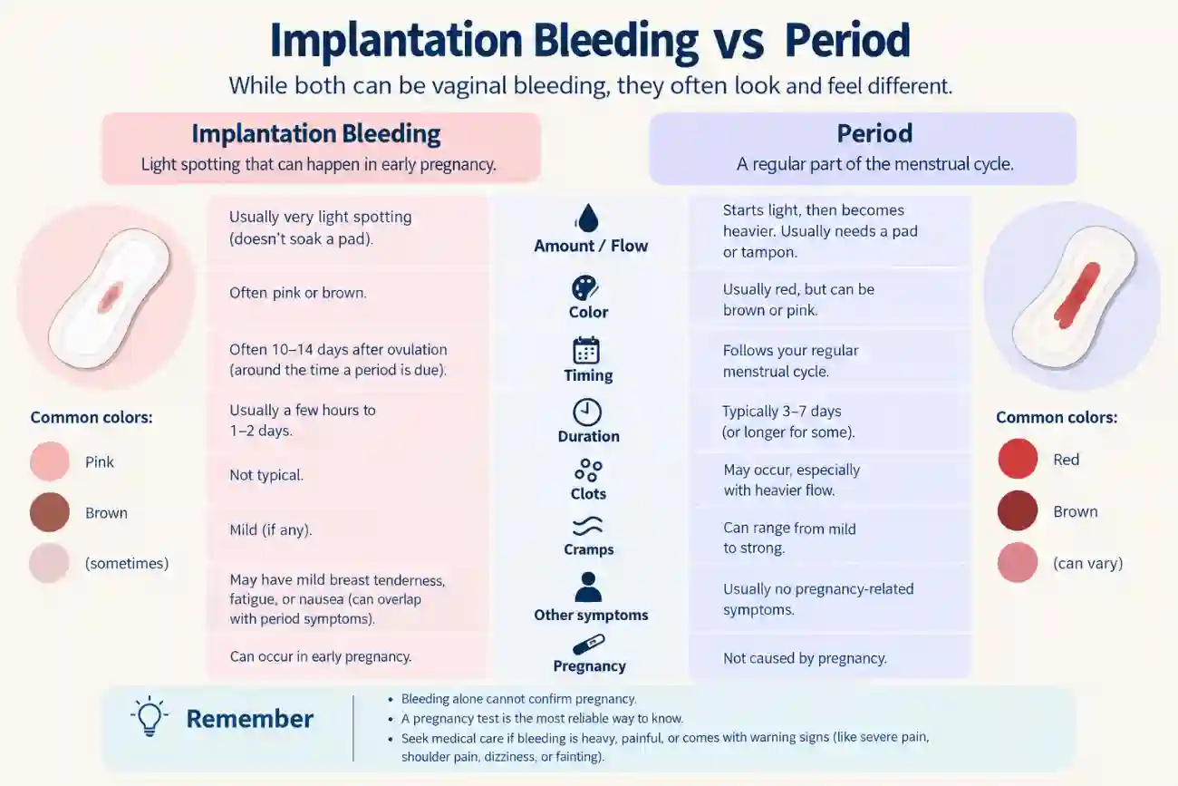 implantation bleeding vs period