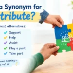 what is a synonym for contribute