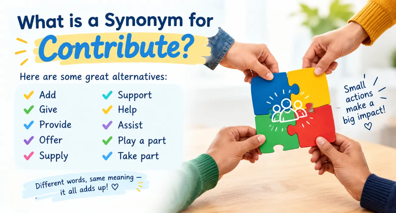 what is a synonym for contribute